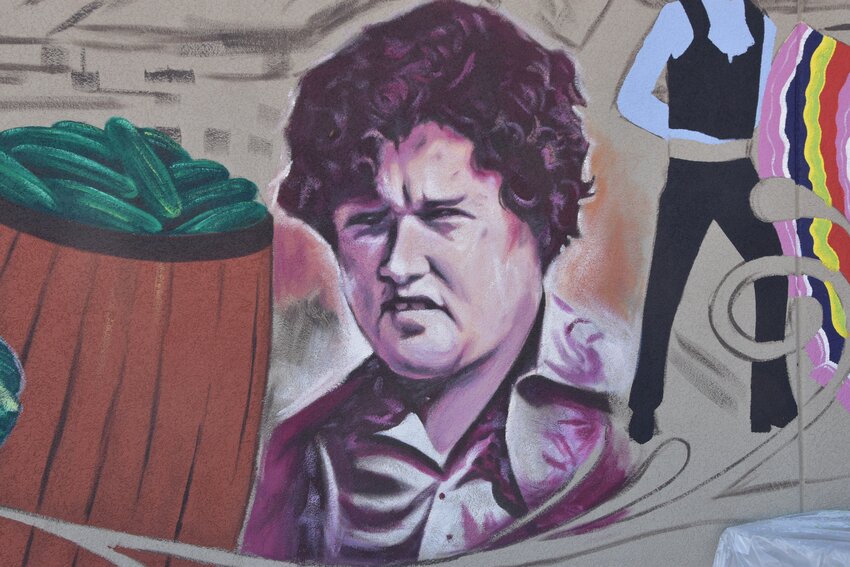 Civil rights activist Guadalupe Villalobos Briseno painted in the mural.